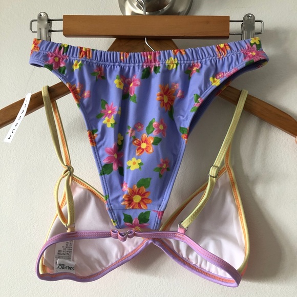 PacSun Ombré Floral Bikini Set Sz S - Picture 2 of 9